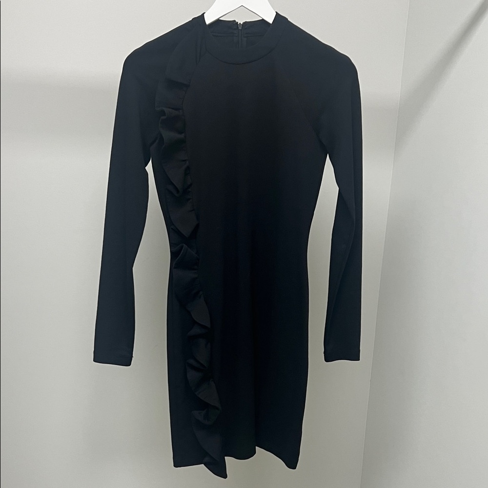 Elegant Black Ruffle Dress